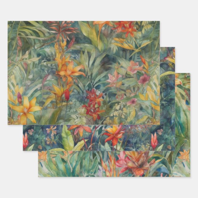 RAIN FOREST TROPICAL DECOUPAGE DECORATIVE PAPER (Set)