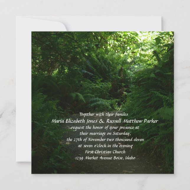 Rain Forest Wedding Invitation (Front)