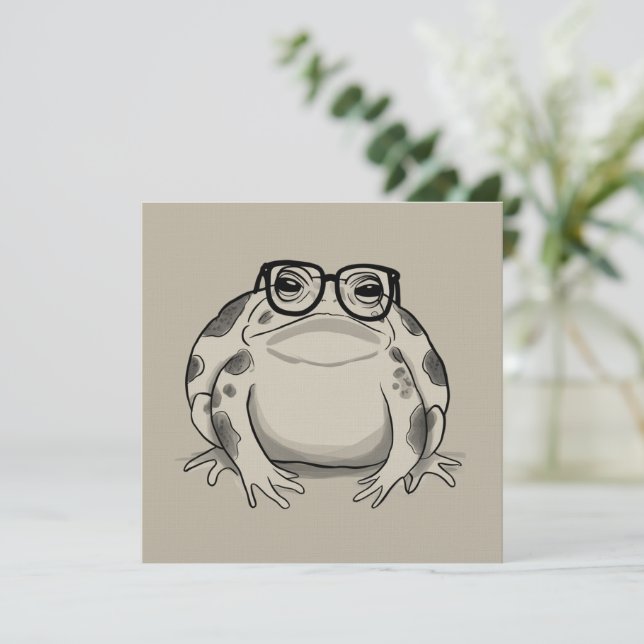 Rain Frog Lover Desert Rain Gift Funny Animal Invitation (Standing Front)