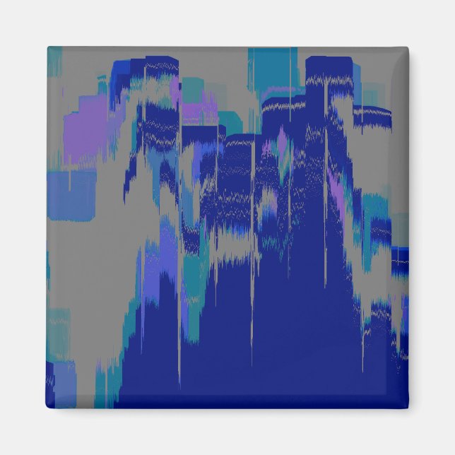 "Rain Hitting Window"  Geometric Art Magnet (Front)