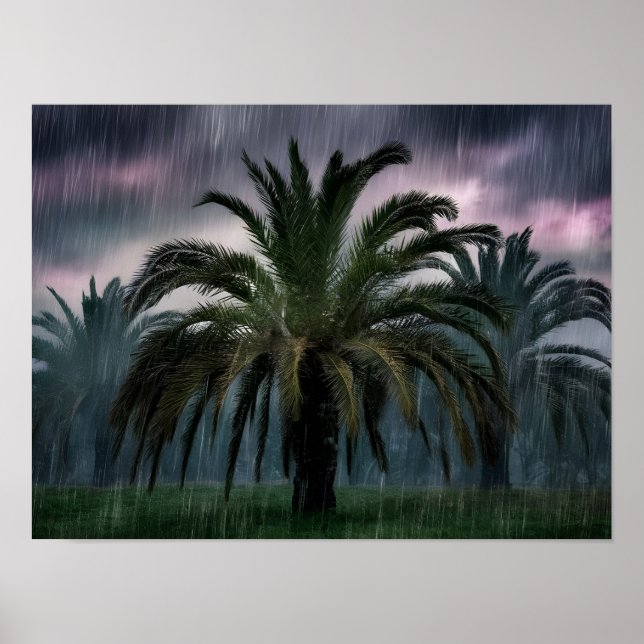 Rain-Kissed Oasis Poster (Front)