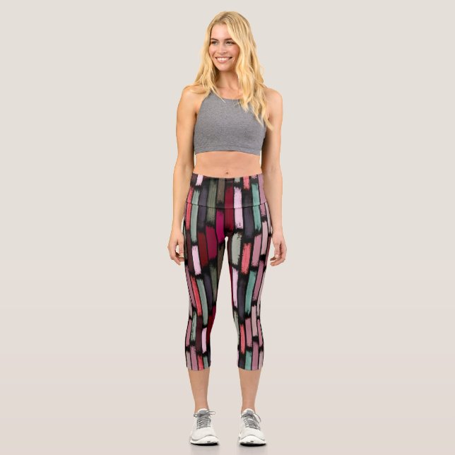 Rain of colours 3 capri leggings (Front)