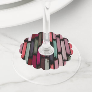 Rain of colours 3 wine glass tag