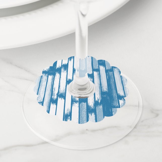 Rain of colours 7 wine glass tag (Close Up)