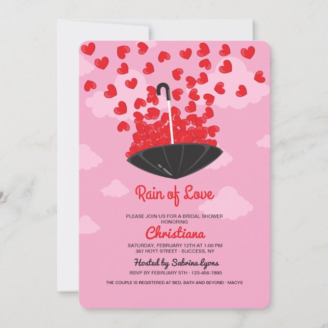 Rain of Love Shower Invitation (Front)