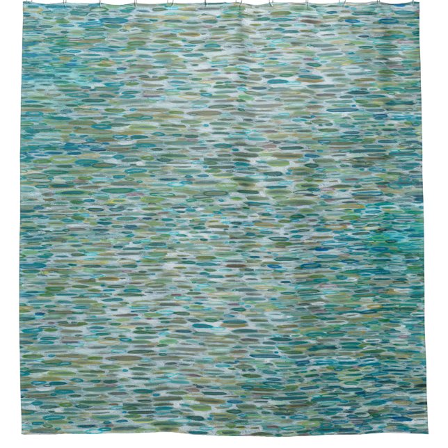 Rain on A Lake Coastal Shower Curtain Bath Juul (Front)