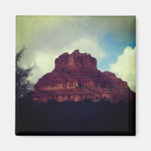 Rain on Bell Rock in Sedona Magnet