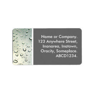 Rain on my Window Label