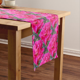 Rain on petals short table runner