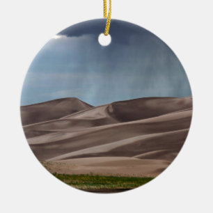 Rain on the Great Sand Dunes Ceramic Ornament
