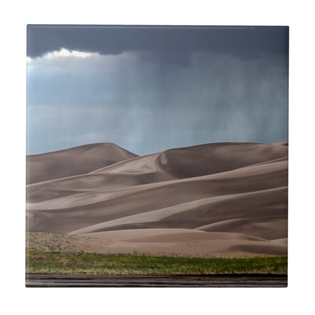 Rain on the Great Sand Dunes Tile (Front)