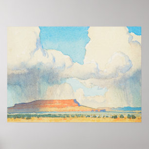 Rain on the Mesa, 1945 by Maynard Dixon Poster