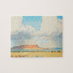 Rain on the Mesa by Maynard Dixon Jigsaw Puzzle
