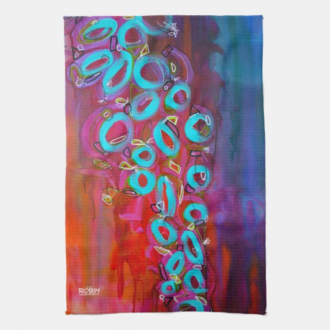 "Rain Party I" Towel (Vertical)
