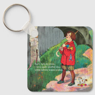 Rain, Rain, Go Away - Mother Goose Nursery Rhyme Keychain