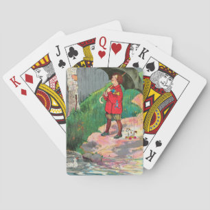 Rain, Rain, Go Away - Mother Goose Nursery Rhyme Playing Cards