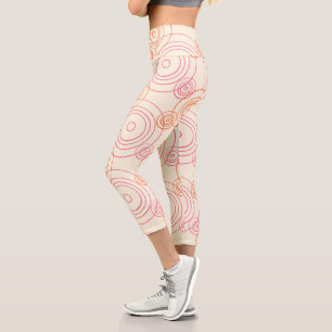 Rain Ripples on the water pattern Capri Leggings