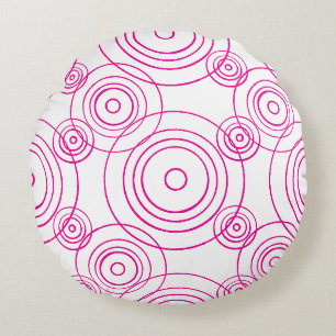 Rain Ripples pattern Round Pillow