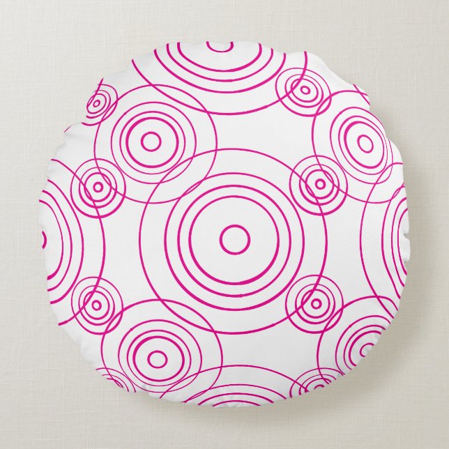 Rain Ripples pattern Round Pillow (Front)