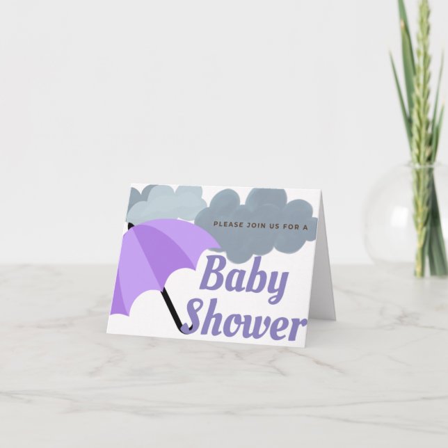 Rain showers Baby Shower Invitations (Front)