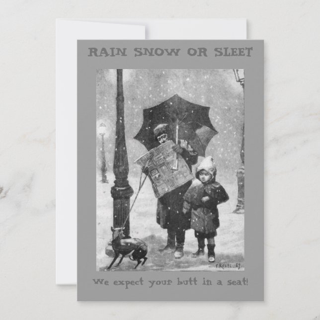 Rain Snow or Sleet Invitation (Front)
