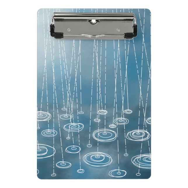 Rain Storm Blue Mini Clipboard (Front)
