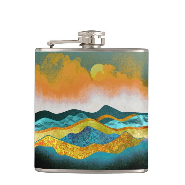 Rain Storm Hip Flask (Front)