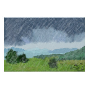 Rain Storm Over the Land, Poster