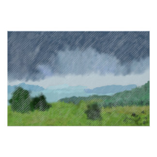 Rain Storm Over the Land,  Poster
