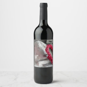 Rain the Weimaraner - Personalized Wine Label