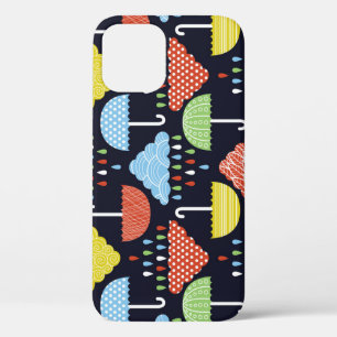 Rain Water Drops Seamless Pattern iPhone 12 Case