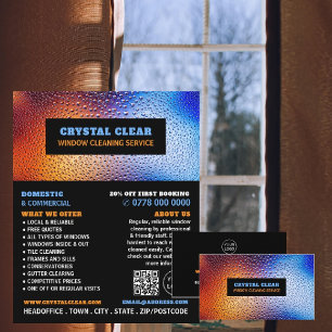 Rain Water, Window Cleaner, Cleaning Service Flyer