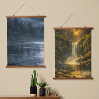 Rain & Waterfall Two‑Scene Wall Tapestry Set