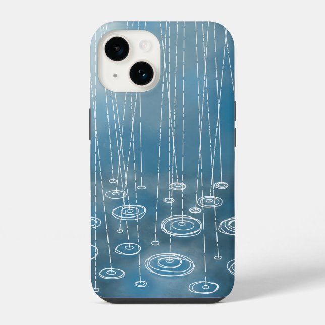 Rain Weather Blue iPhone Case (Back)