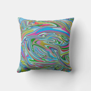Rainblow colors abstract design throw pillow