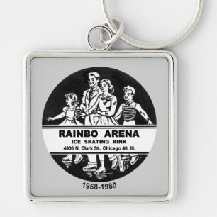 Rainbo Arena Ice Skating Rink, Chicago, IL Keychain