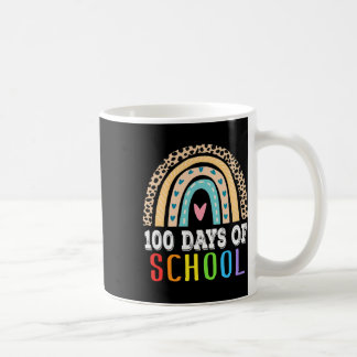 Rainbow 100 Days Of School Teacher Boy Girl Colorf Coffee Mug