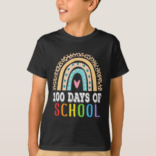 Rainbow 100 Days Of School Teacher Boy Girl Colorf T-Shirt