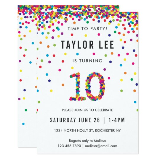 rainbow 10 year old birthday party 10th birthday 8 year old boy size chart