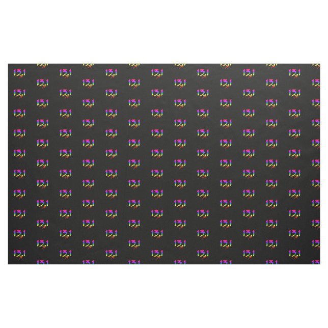 Rainbow 13.1 half-marathon fabric (Yard)