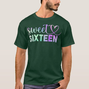 Rainbow 16th Birthday 16 Teen Sweet Siteen T-Shirt