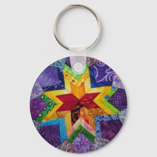rainbow 1 folded star keychain