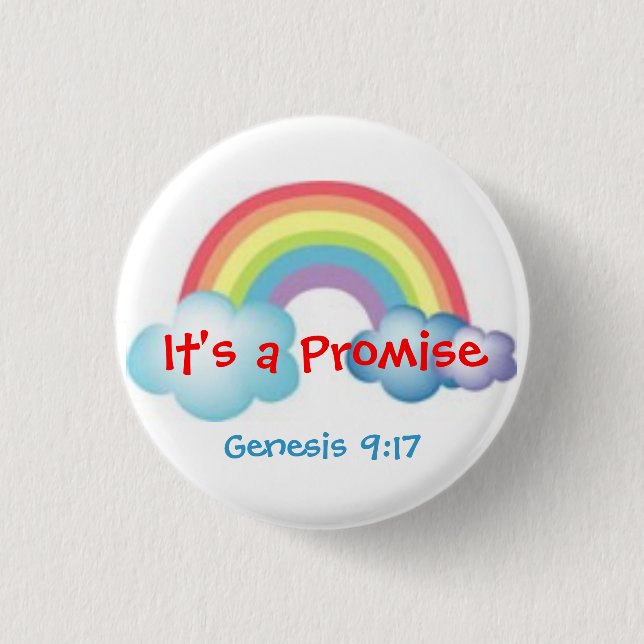 Rainbow 1 Inch Round Button (Front)