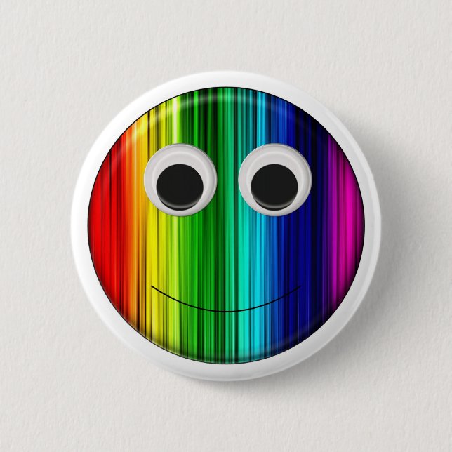 Rainbow 2 Inch Round Button (Front)