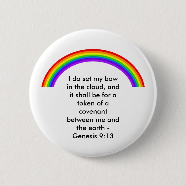 Rainbow, 2 Inch Round Button (Front)