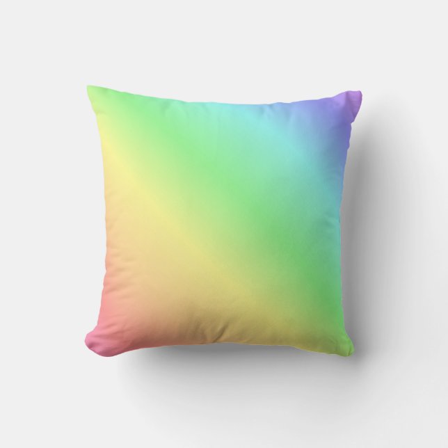 Rainbow 2 Pattern Throw Pillow (Front)