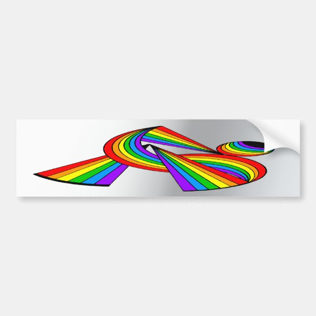 Rainbow # 2 Tattoo Bumper Sticker (Front)