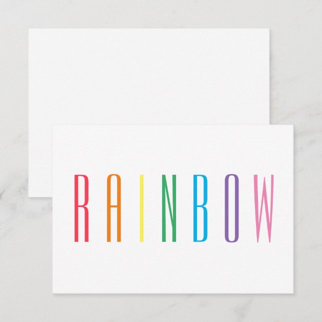 RAINBOW 3.5x5 Flat Card (Front/Back)
