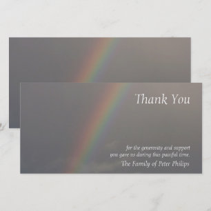 Rainbow 3 Sympathy Thank You Photo Card
