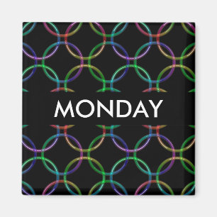 Rainbow 3D interlocking rings + your ideas Magnet